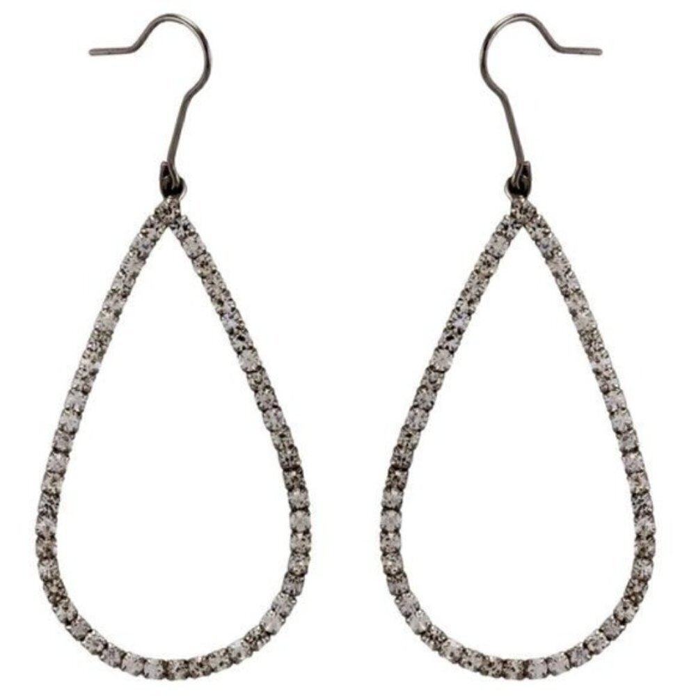 Black and diamond drop earrings - Dangle Earrings - Jewelry for Teen Girl